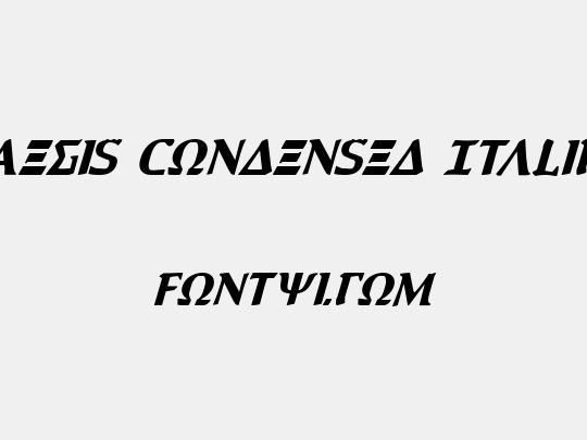 Aegis Condensed Italic