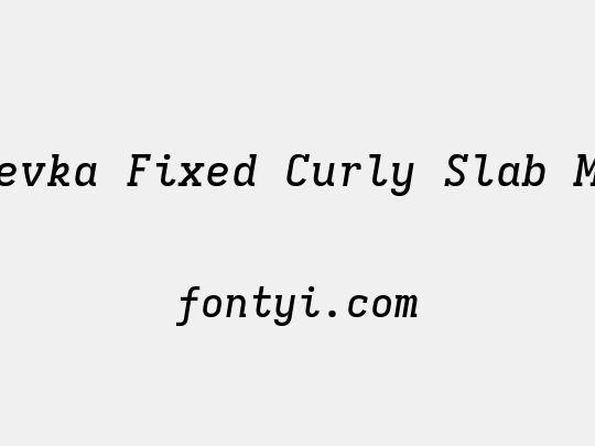 Iosevka Fixed Curly Slab MdEx