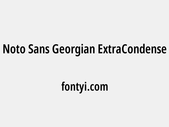 Noto Sans Georgian ExtraCondensed SemiBold