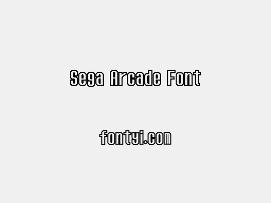 Sega Arcade Font