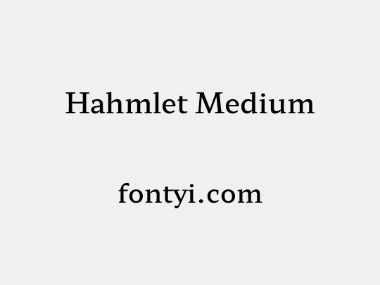 Hahmlet Medium