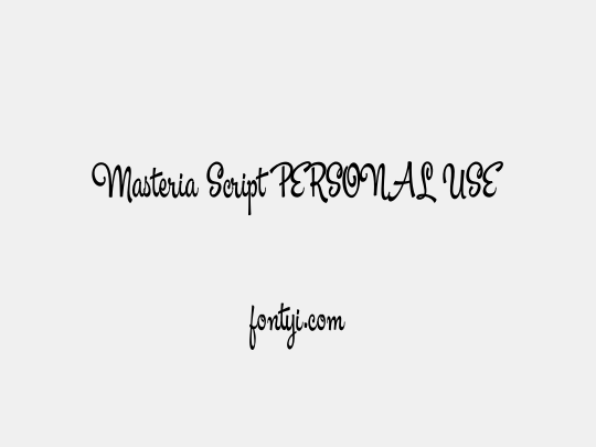 Masteria Script PERSONAL USE