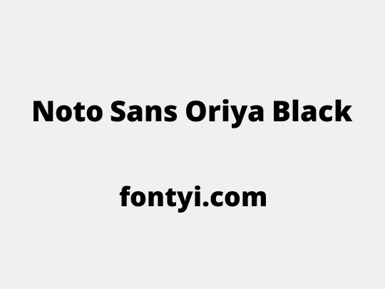 Noto Sans Oriya Black