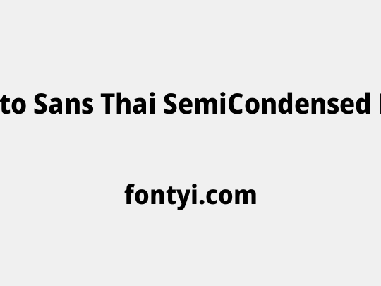 Noto Sans Thai SemiCondensed ExtraBold