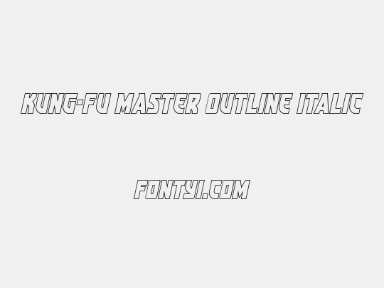 Kung-Fu Master Outline Italic