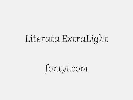Literata ExtraLight