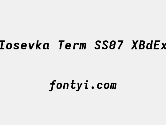 Iosevka Term SS07 XBdEx