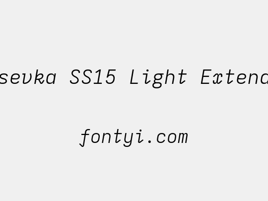 Iosevka SS15 Light Extended