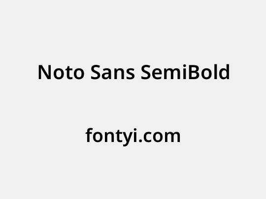 Noto Sans SemiBold