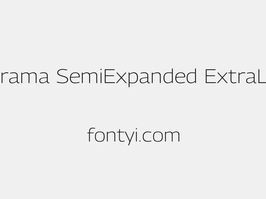 Georama SemiExpanded ExtraLight