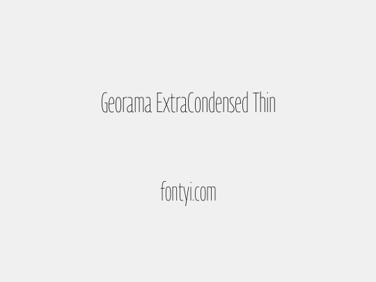 Georama ExtraCondensed Thin