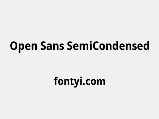 Open Sans SemiCondensed