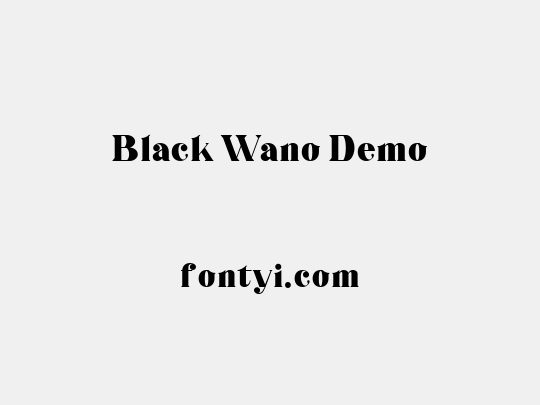 Black Wano Demo