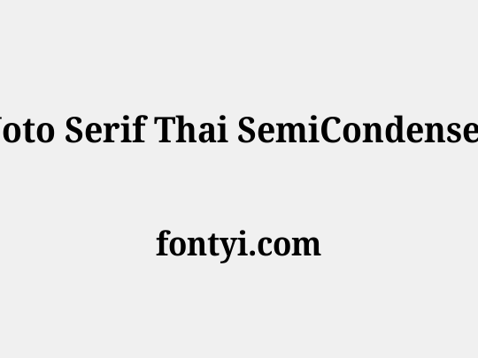 Noto Serif Thai SemiCondensed