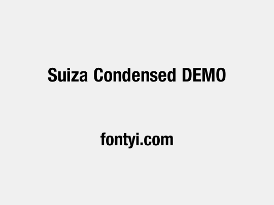 Suiza Condensed DEMO