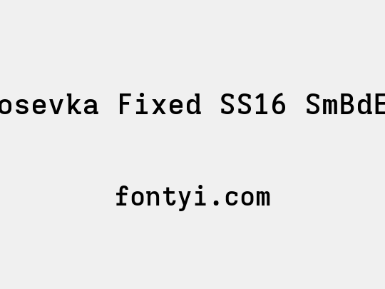 Iosevka Fixed SS16 SmBdEx
