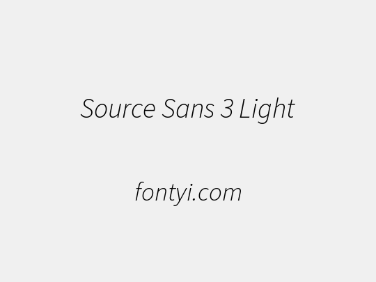 Source Sans 3 Light