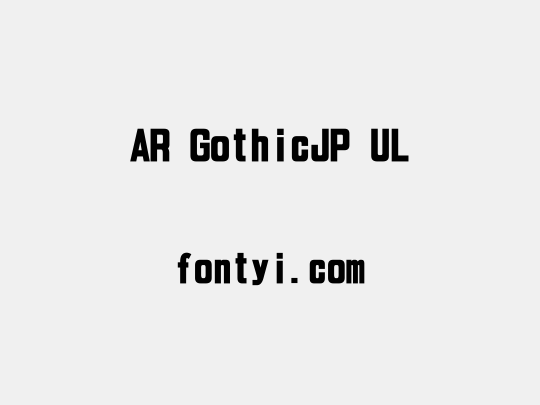 AR GothicJP UL