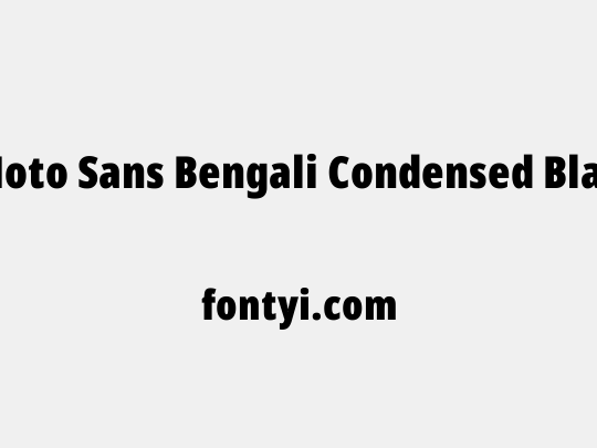 Noto Sans Bengali Condensed Black