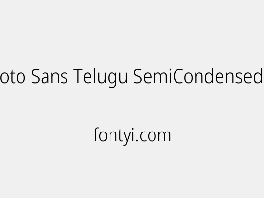Noto Sans Telugu SemiCondensed Light