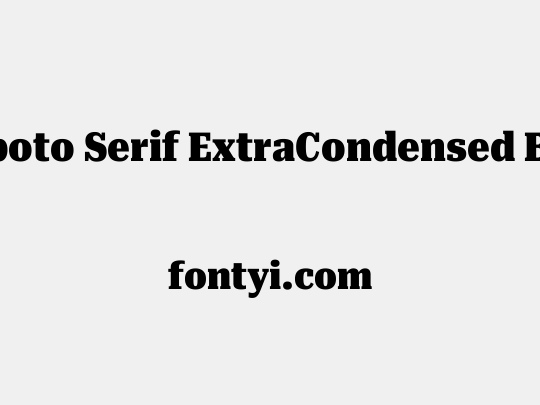 Roboto Serif ExtraCondensed Black