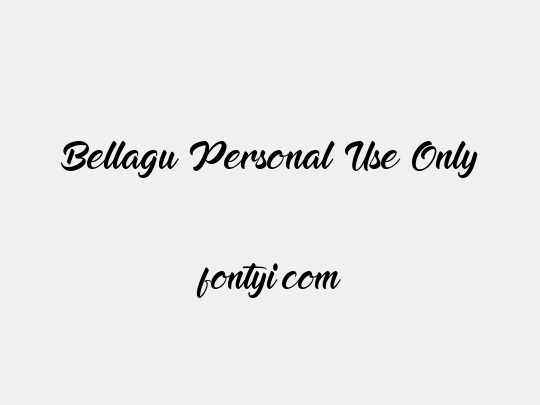 Bellagu Personal Use Only