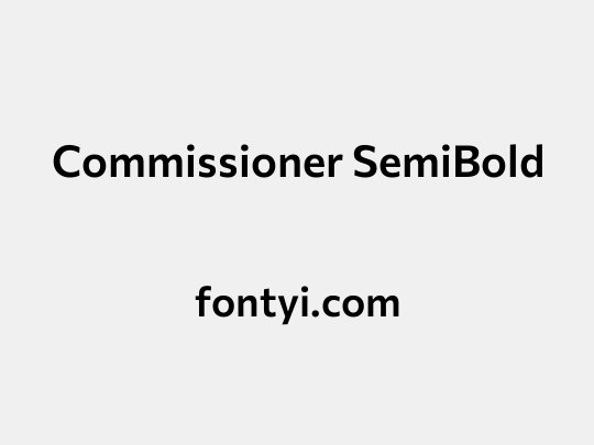 Commissioner SemiBold