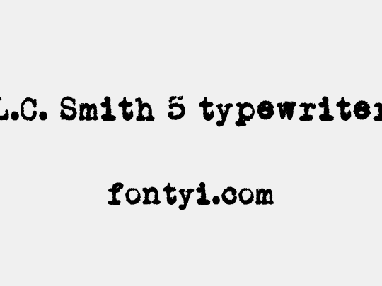 L.C. Smith 5 typewriter