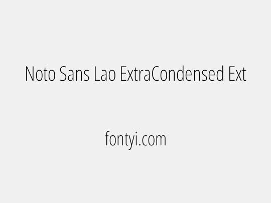 Noto Sans Lao ExtraCondensed ExtraLight
