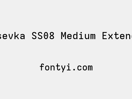 Iosevka SS08 Medium Extended