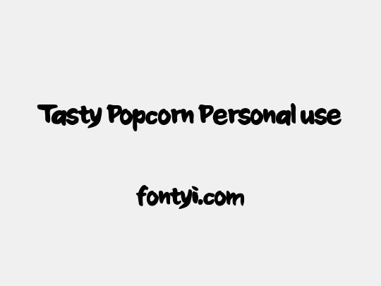 Tasty Popcorn Personal use