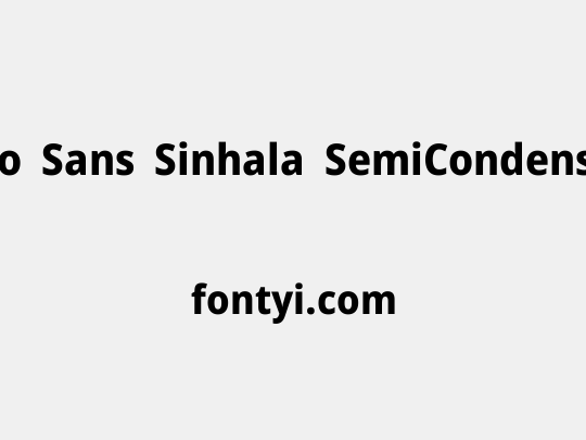 Noto Sans Sinhala SemiCondensed ExtraBold