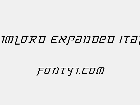 Grimlord Expanded Italic