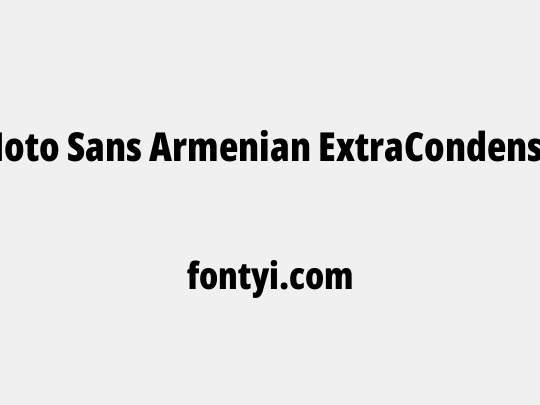 Noto Sans Armenian ExtraCondensed Black