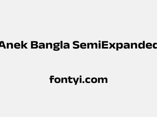 Anek Bangla SemiExpanded