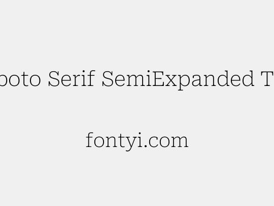 Roboto Serif SemiExpanded Thin