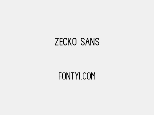 Zecko Sans