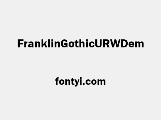 FranklinGothicURWDem