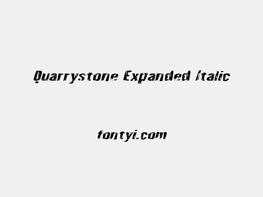 Quarrystone Expanded Italic