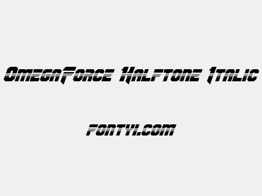 OmegaForce Halftone Italic