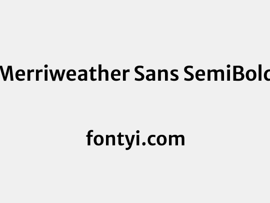 Merriweather Sans SemiBold