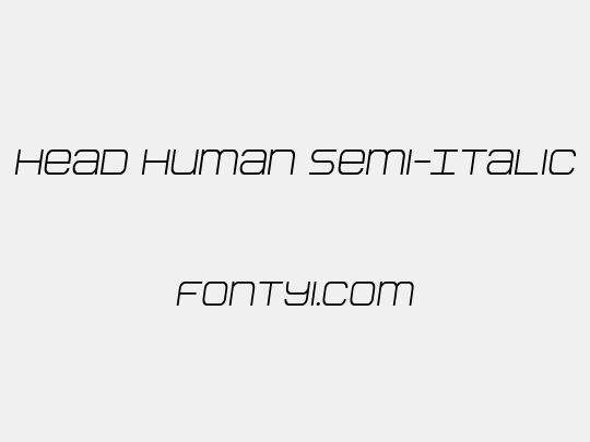 Head Human Semi-Italic