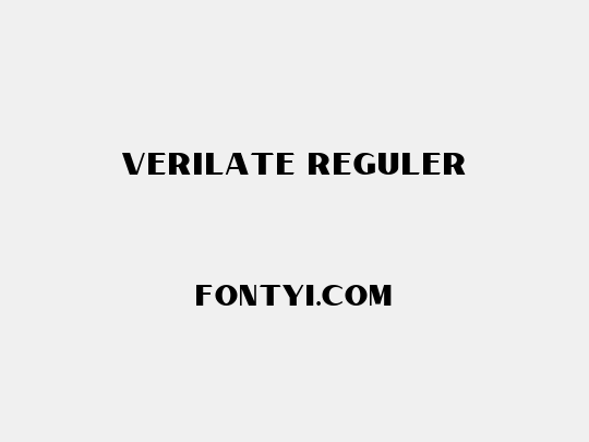 Verilate Reguler