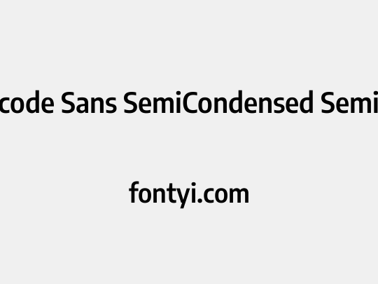 Encode Sans SemiCondensed SemiBold