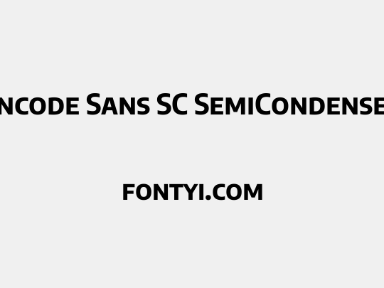 Encode Sans SC SemiCondensed