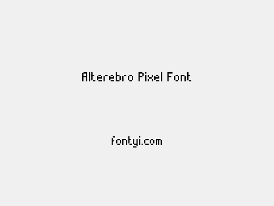 Alterebro Pixel Font