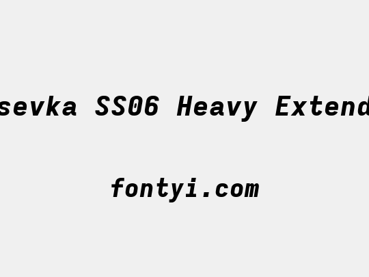 Iosevka SS06 Heavy Extended