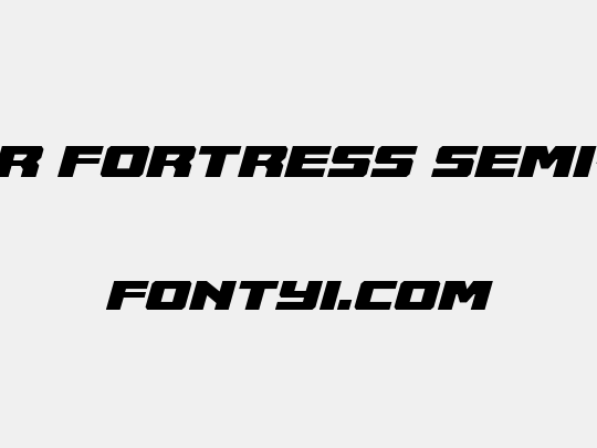 Cruiser Fortress Semi-Italic