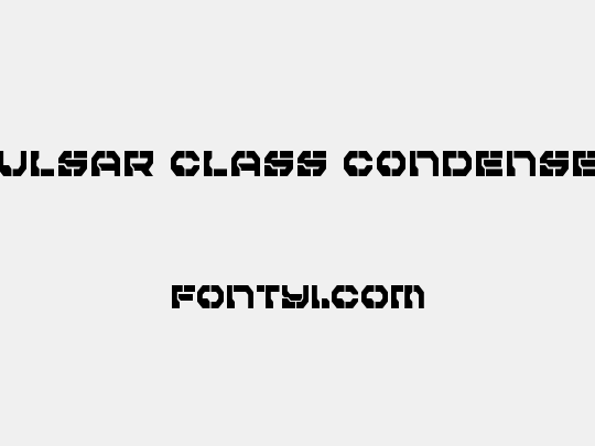 Pulsar Class Condensed