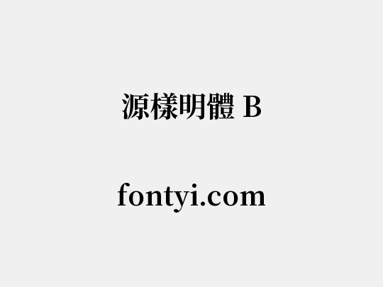 源樣明體 B